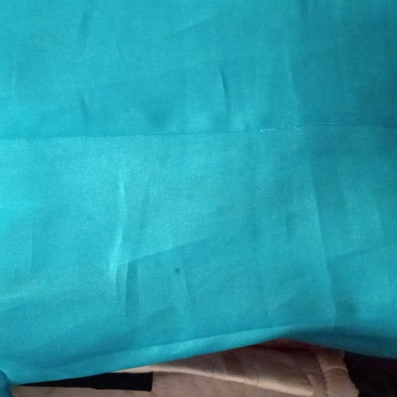 Ralph Lauren purple label women's blouse 100% silk size 6 turquoise color - Picture 17 of 17